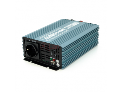 Инвертор напряжения Mexxsun MXS-1000, 12V / 220V, 1000W с модифицированной синусоидой, 1 Shuko, 1 US