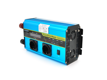 Инвертор напряжения LY3200W (DC:1600W), 12 / 230V с аппроксимированной синусоидой, 3 универсальных р
