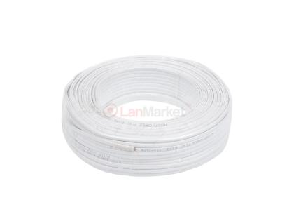 Телефонный кабель CCS, 26AWG, 4 жилы, 100 м, белый