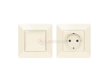 Набор упр. электроприборами (Smart-розетка + Smart-выключатель) Valena Life with NETATMO, сл. кость