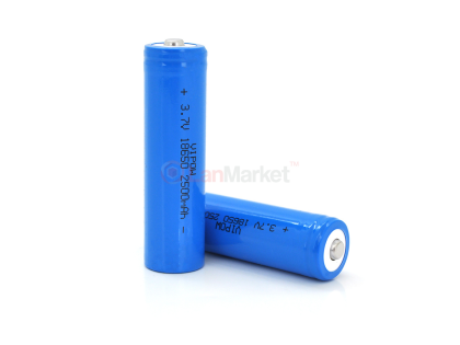 Аккумулятор 18650 Li-Ion Vipow ICR18650 TipTop, 2500mAh, Blue