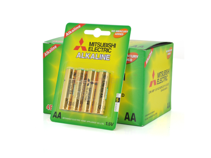 Батарейка щелочная MITSUBISHI 1.5V AA/LR6, 4pcs/card, 48pcs/inner box, 576pcs/ctn