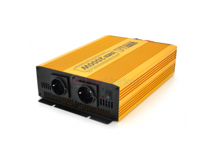 Инвертор напряжения Mexxsun MXSPSW-2000, 12V / 220V, 2000W с правильной синусоидой, 2 Shuko, клемные