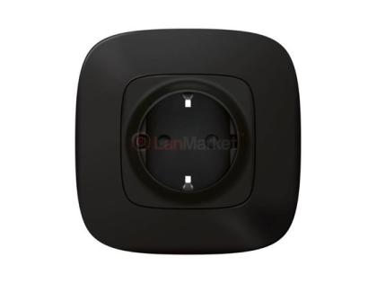 Умная розетка 2К + З (Valena Allure with NETATMO), антрацит