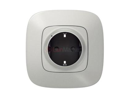 Умная розетка 2К + З (Valena Allure with NETATMO), алюминий