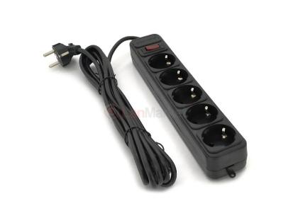 Сетевой удлинитель Gembird SP5, 220В 10А, 5 розеток, 1.8 м, Black, Q40