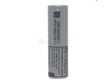 Аккумулятор 18650 Li-Ion LG INR18650M26, 2500mAh, 10A, 4.2 / 3.6 / 2.5V, GREY, OEM