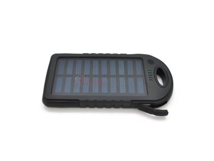 Power bank 5000 mAh Solar, (5V / 200mA), 2xUSB, 5V / 1A / 1A Mix color