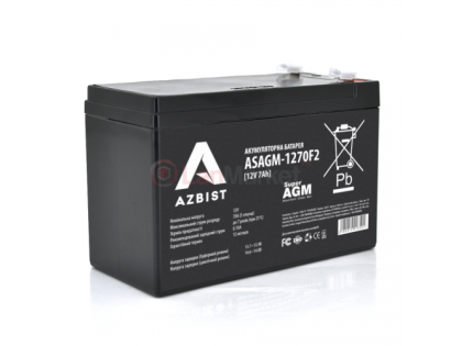 Аккумулятор Super AGM ASAGM-1270F2, Black Case, 12V 7.0Ah