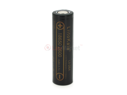 Аккумулятор 18650 Li-Ion LiitoKala Lii-26A, 2600mah （2450-2650mah）, 3.7V (2.75-4.2V), Black