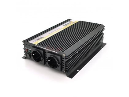 Инвертор напряжения ORBUS ORMS24-1800 (1800Вт), 24 / 220V, approximated, 2 Shuko, клемные провода, 5