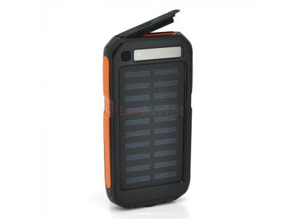 Power bank 12000 mAh Solar, (5V / 200mA), 2xUSB, 5V / 1A / 2.1A, USB &amp;lt;-&amp;gt; microUSB, уда