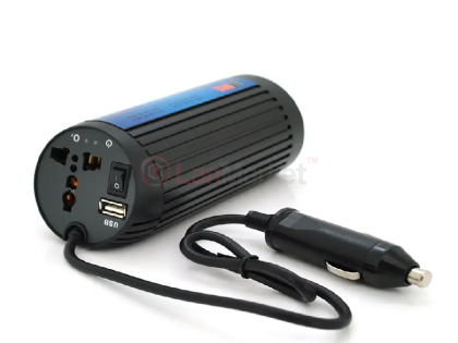 Инвертор напряжения POWERMASTER, 12V / 220V, 150W с модифицированной синусоидой, 1 универсальные роз