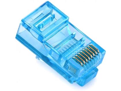 Коннектор RJ-45 8P8C UTP Cat-5 (100 шт/уп.) Q100 Blue