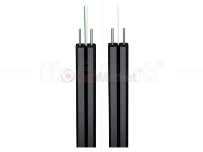 Оптический FTTH кабель FTTH01-SM-S, негорючий, стальная проволока (FTTH001-SM-02)