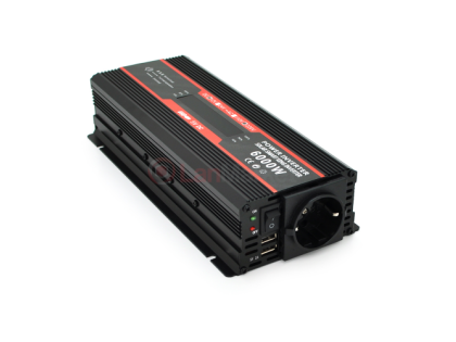 Инвертор напряжения KY-M6000, 850W, 12 / 220V, Line-Interactive, LCD, 2 универсальные розетки, 1 USB