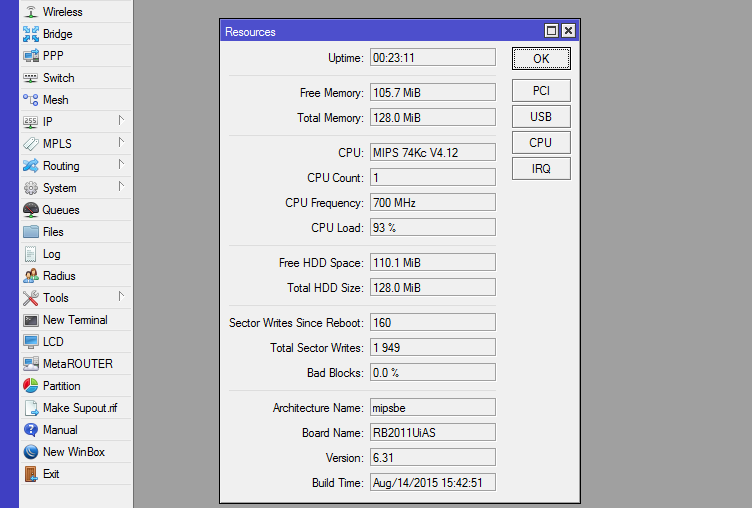 огляд маршрутизатора RB2011UiAS-RM результаты теста l2tp при активации шифрования