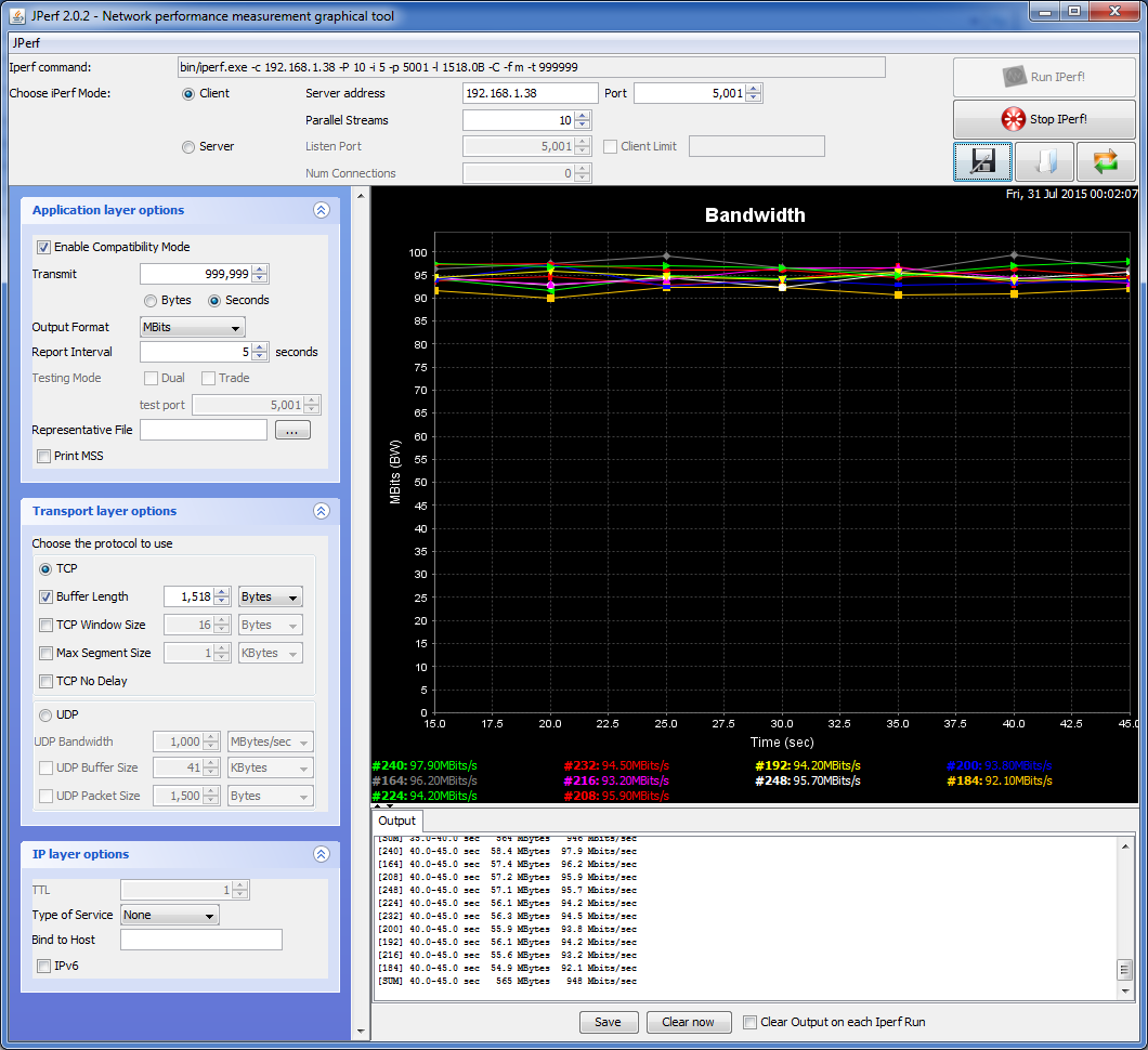 EdgeRouter X (ER-X) тест Пакеты по 1518 байт 10 потоков
