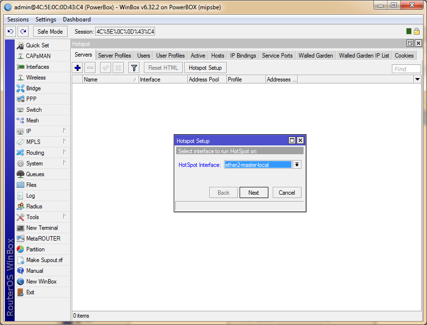 HotSpot Hotspot Setup настройка
