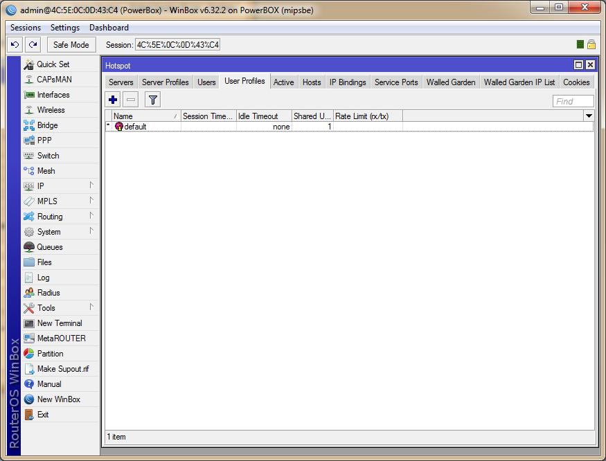 HotSpot User Profiles