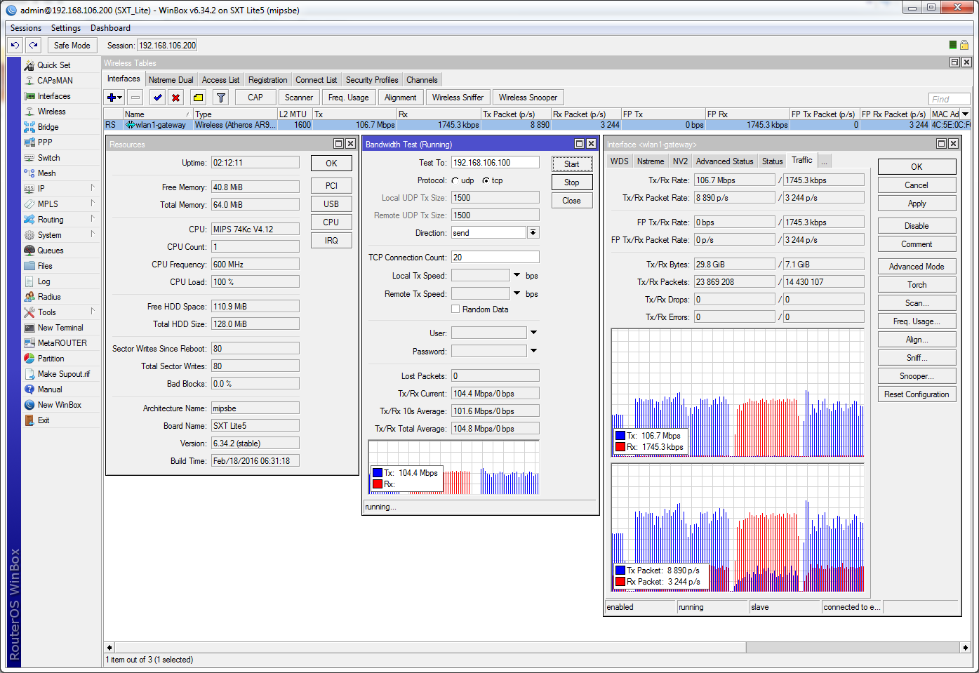 тест mANTBox тест mANTBox с точкой доступа sxt