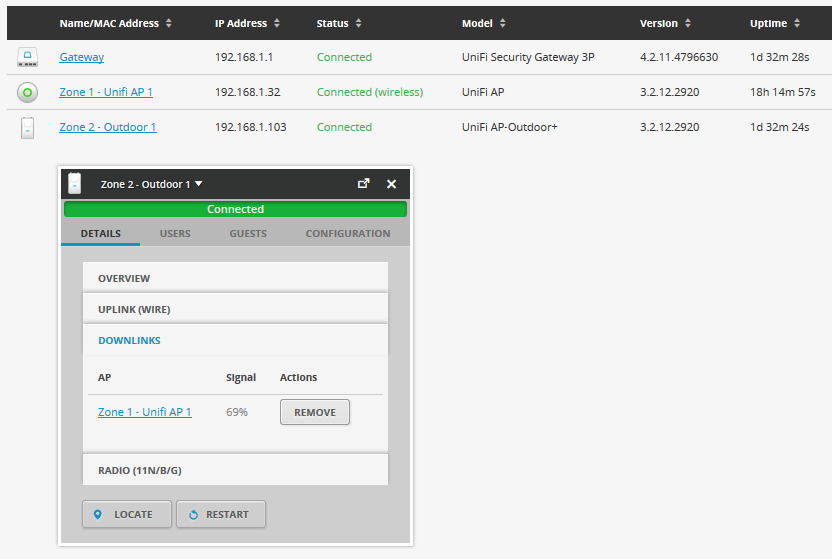 UniFi UAP-Outdoor+ UniFi UAP-Outdoor+ Вкладка Uplink