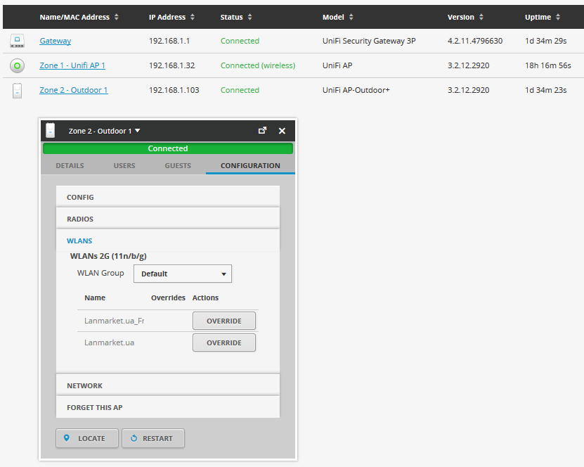 UniFi UAP-Outdoor+ UniFi UAP-Outdoor+ настройка