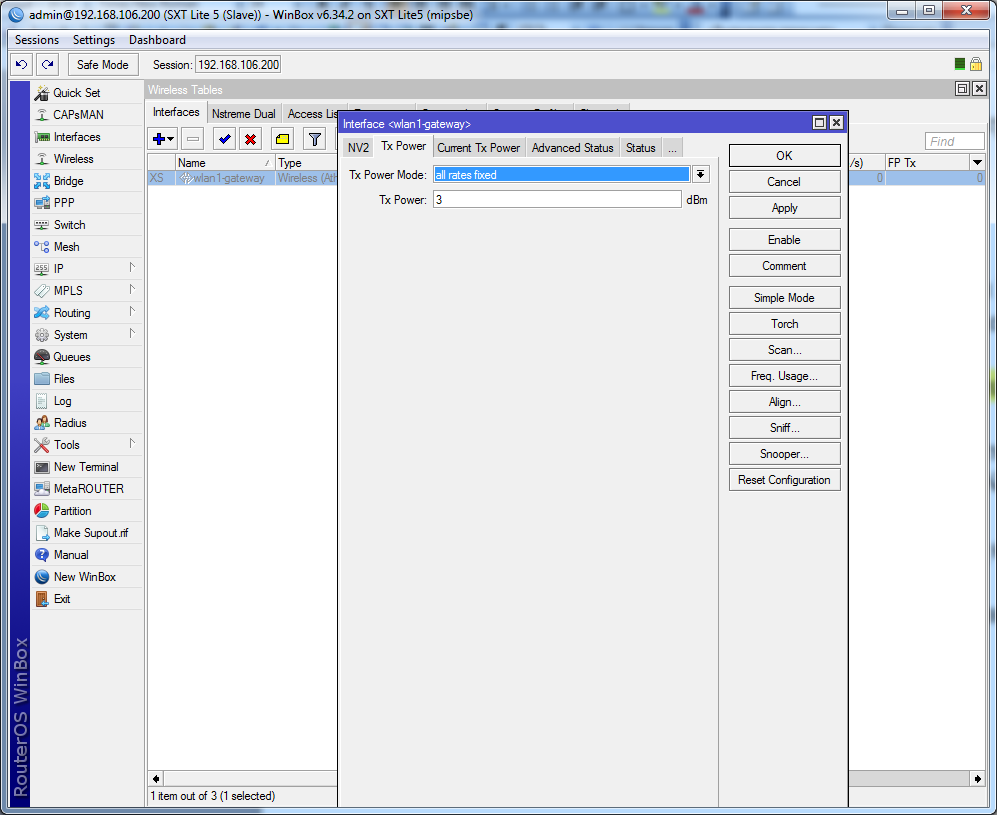 Побудова бездротового мосту SXT настраиваем параметры сети