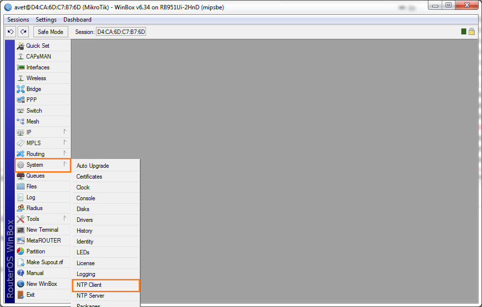 Настройка и синхронизация точного времени в локальной сети раздел System – NTP Client