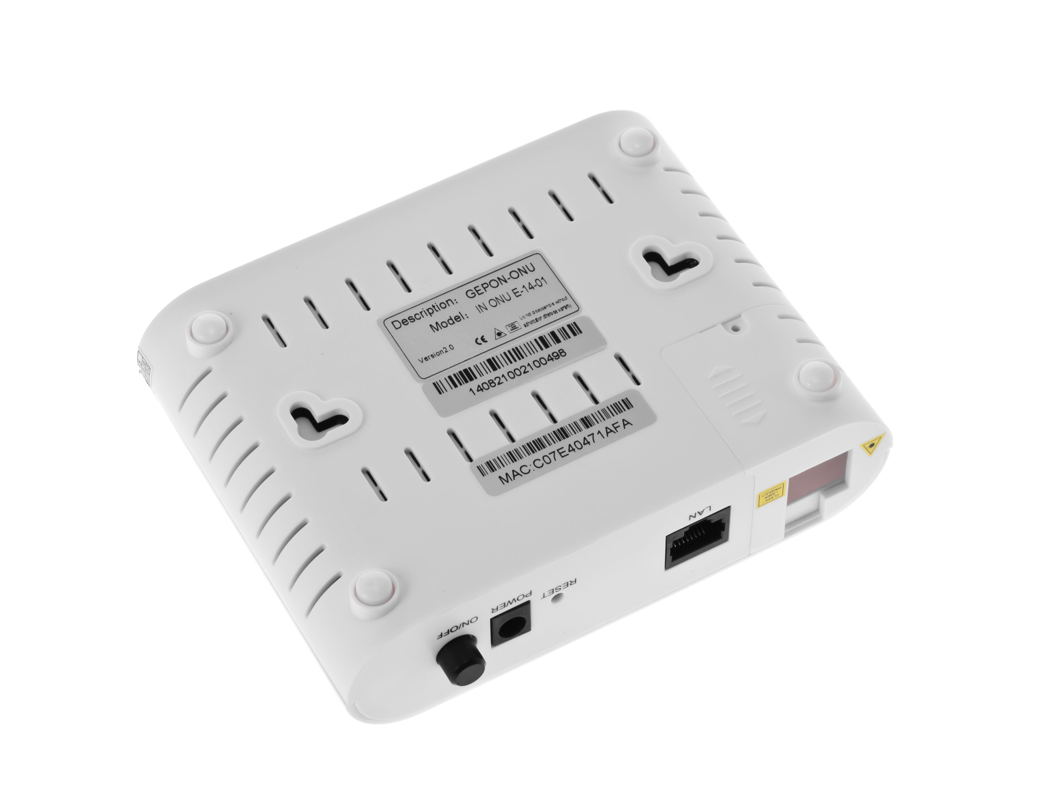 Абонентський термінал ONU E-14-01 вигляд знизу ONU E-14-01 вид снизу