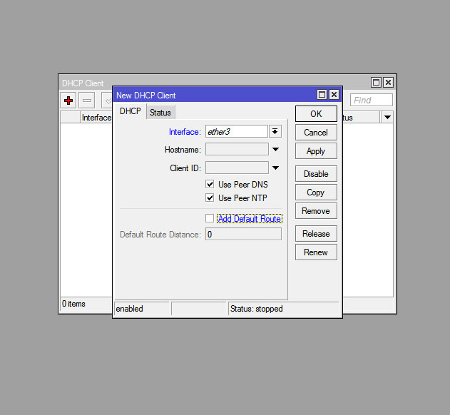 Підключення до провайдера № 2 DHCP Client