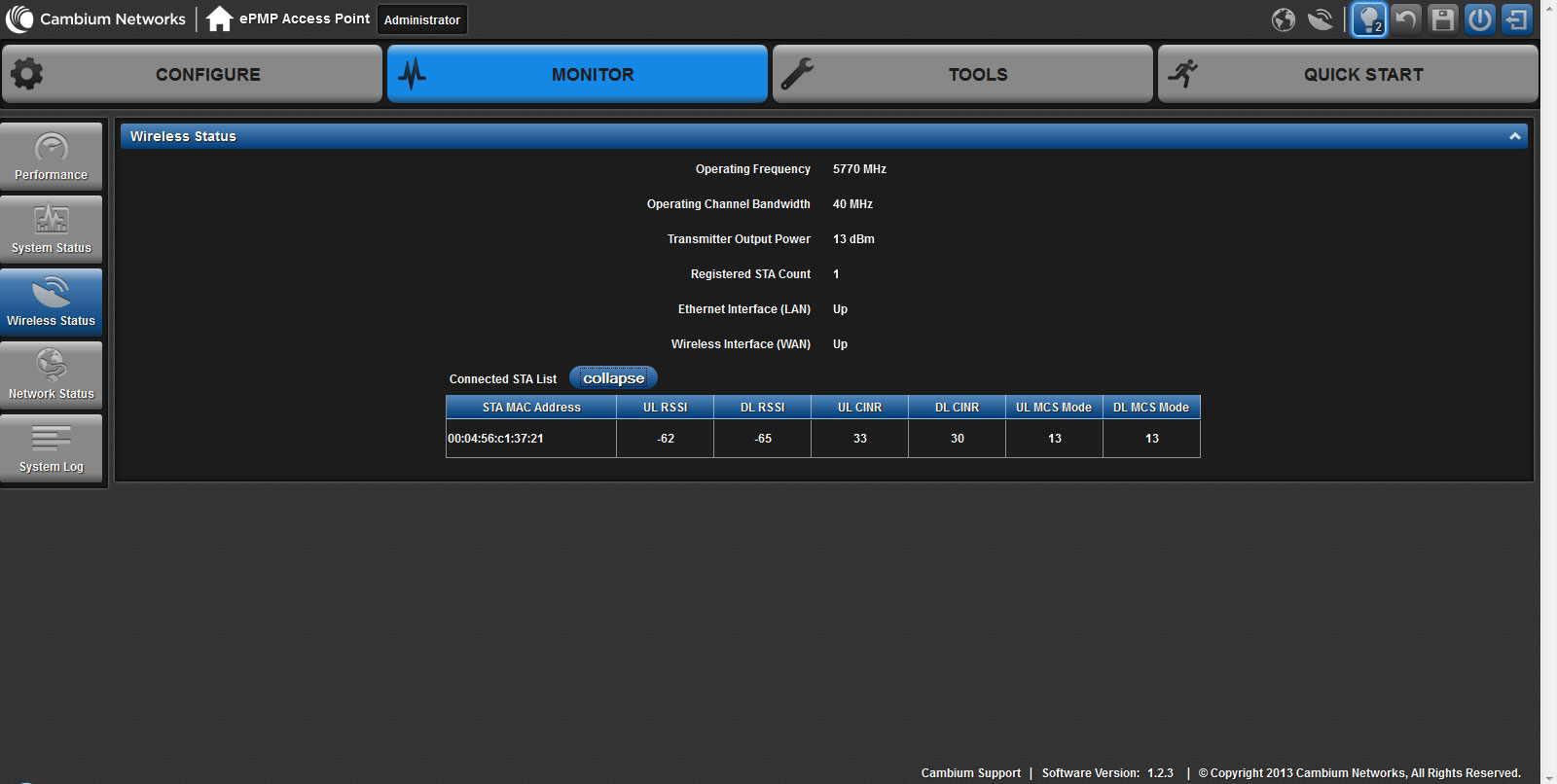 Cambium Networks. Меню Wireless Status Cравнение полученных значений UL RSSI и DL RSSI с расчетными значениями по калькулятору бюджета линка