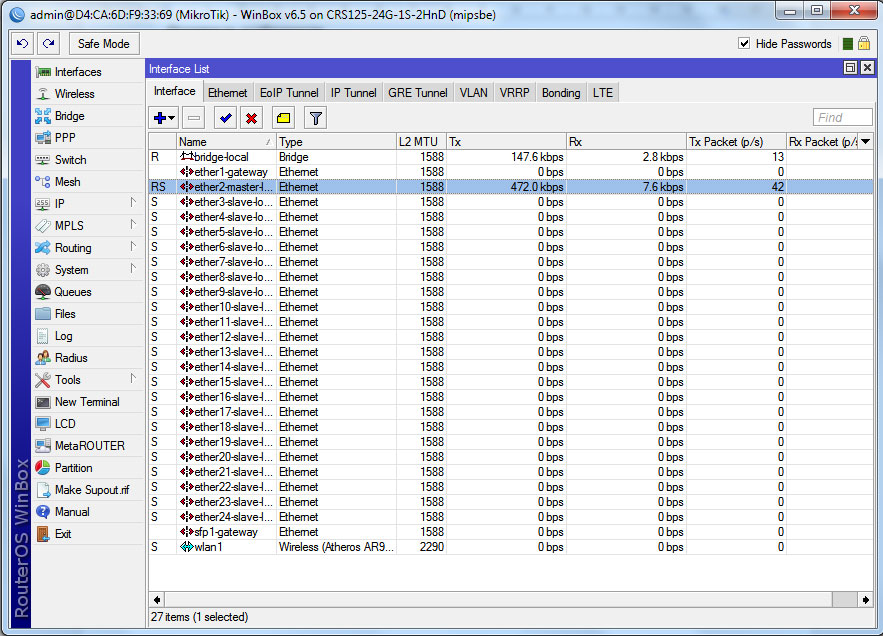 RouterOS CRS125-24G-1S-2HnD-IN RouterOS CRS125-24G-1S-2HnD-IN