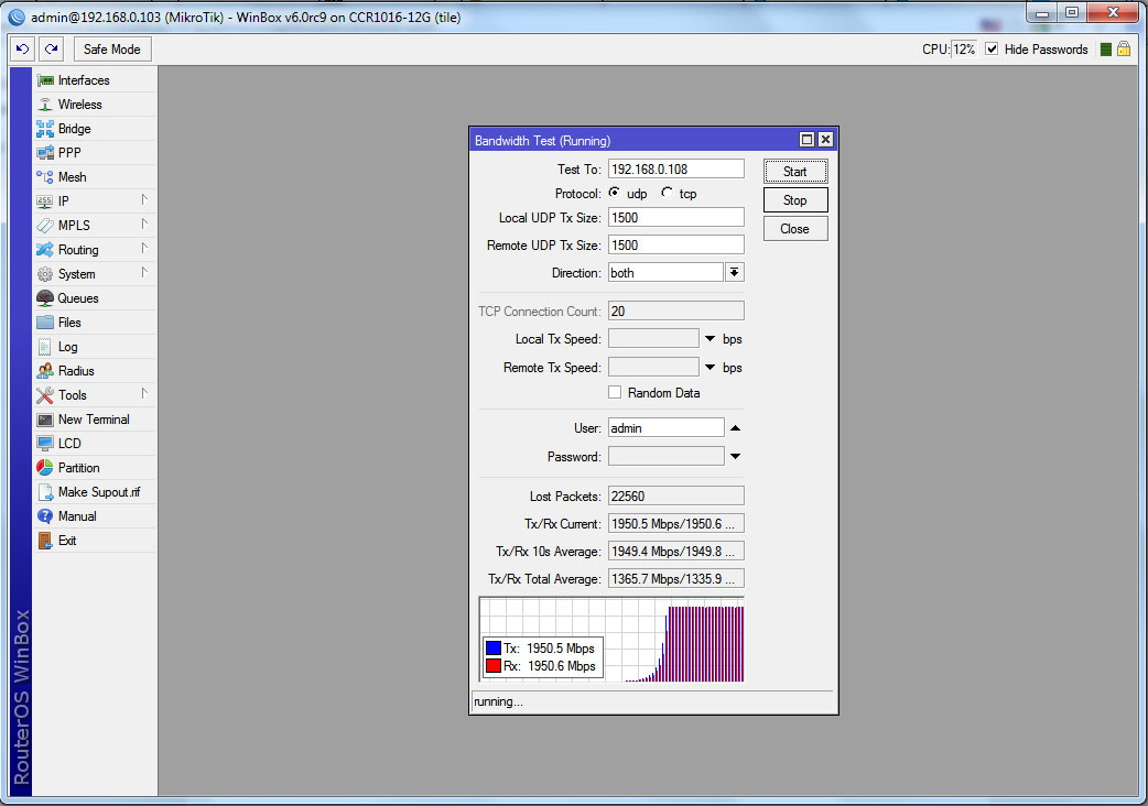 Mikrotik Cloud Core Router Bounding Bandwidth Test Mikrotik Cloud Core Router Bounding Bandwidth Test