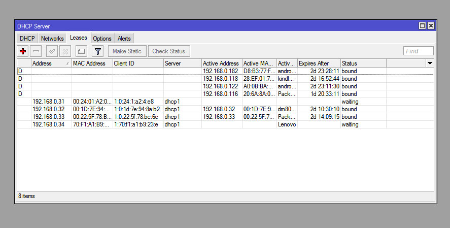 Налаштування сервера DHCP Setting up a DHCP server