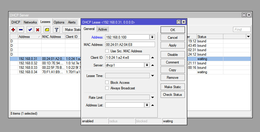 Зміна IP-адреси Changing the IP-address
