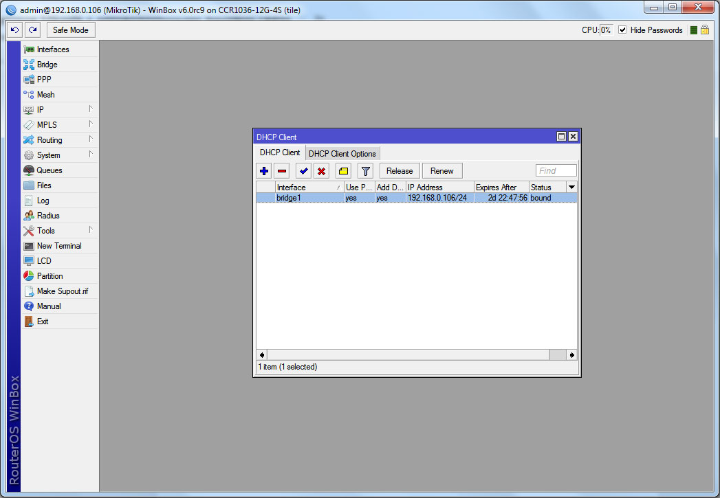 Присвоєння IP-адреси sfp інтерфейсу Присвоение IP адреса sfp интерфейсу