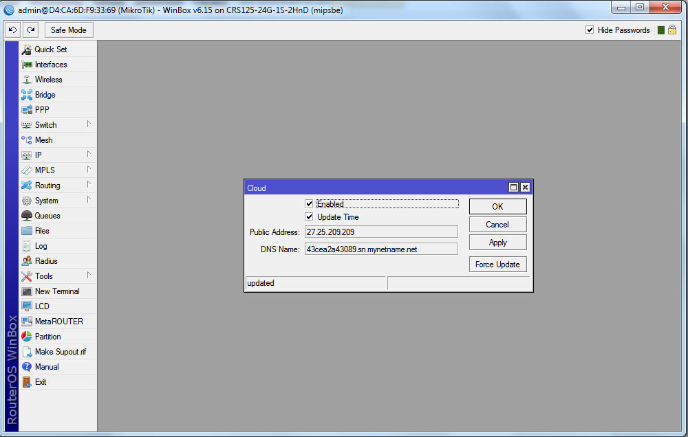 Mikrotik Router OS: Cloud 1 Mikrotik Router OS: Cloud 1