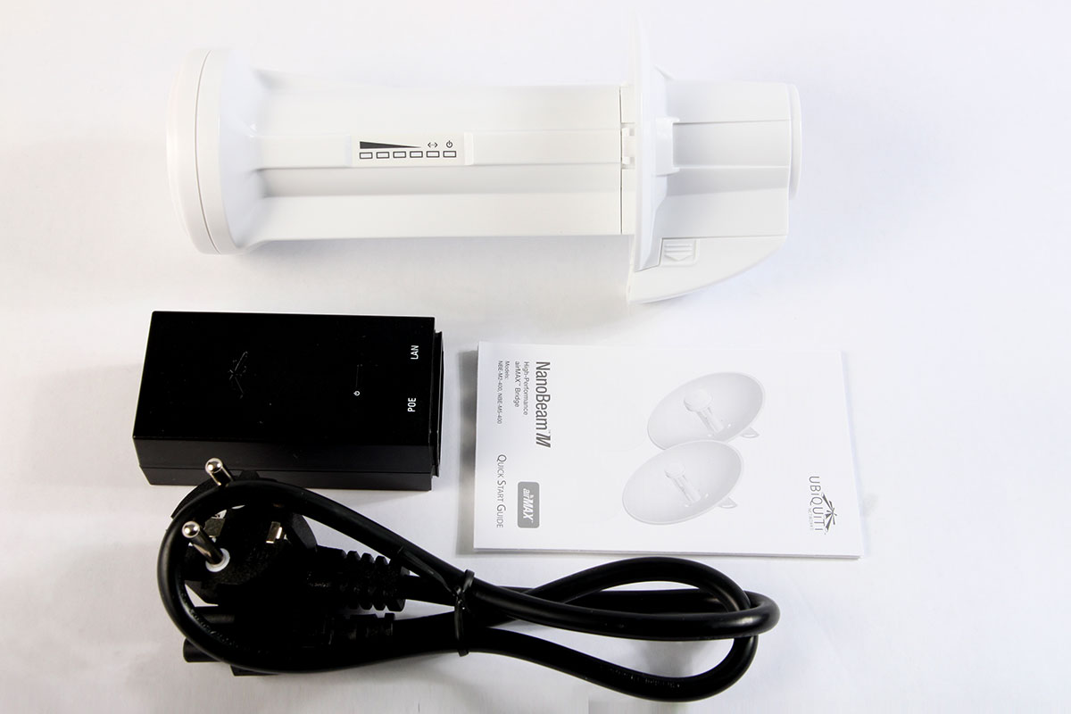 Комплект поставки NanoBeam M5 NBE-M5-400 Комплект поставки NanoBeam M5 NBE-M5-400