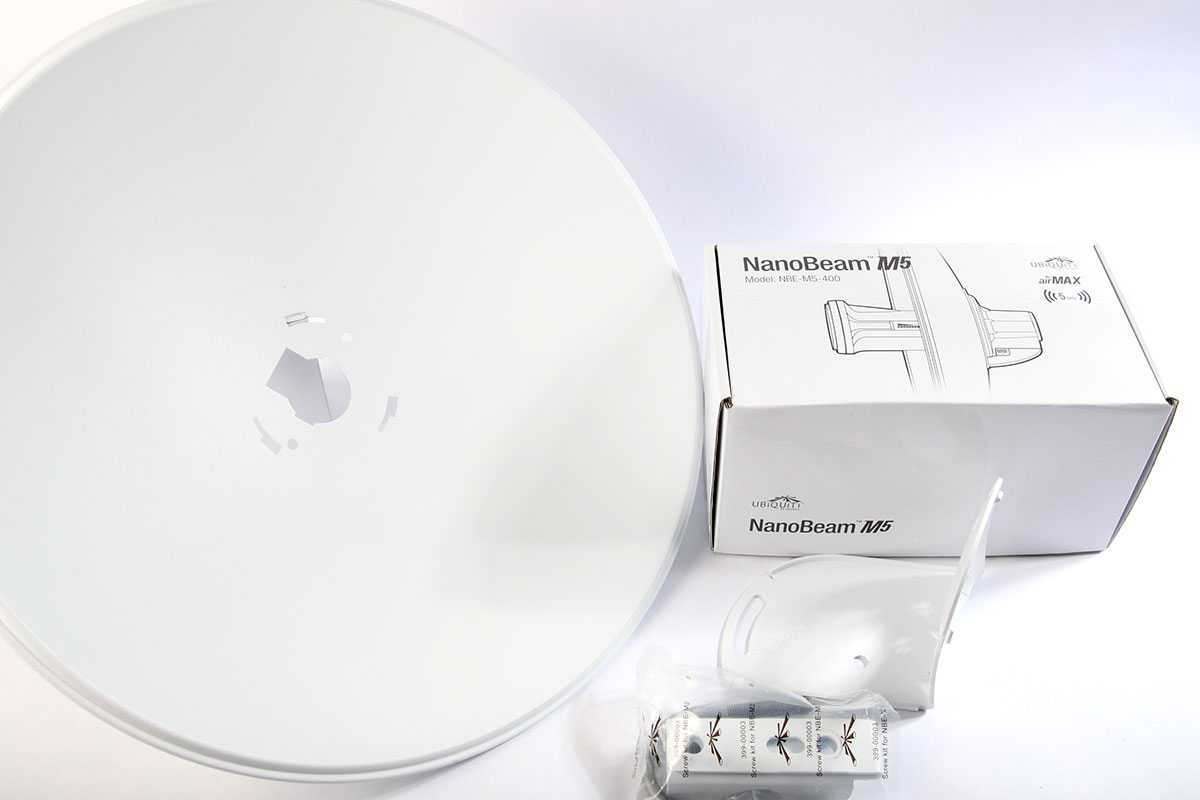 Повний комплект NanoBeam M5 NBE-M5-400 Полный комплект NanoBeam M5 NBE-M5-400