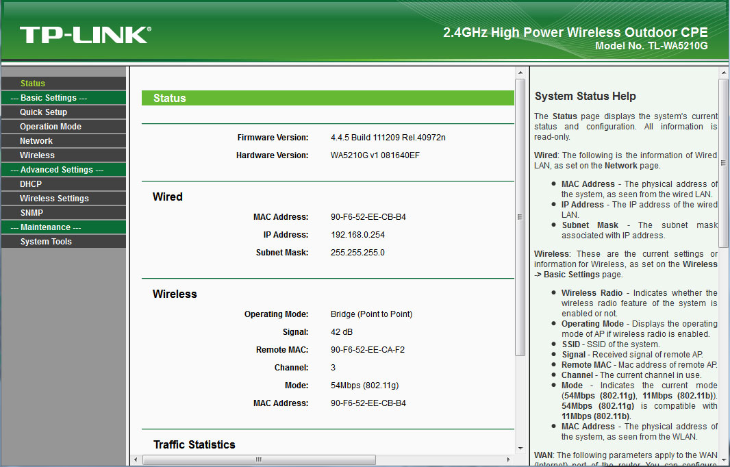 TP-Link 5210G check connection