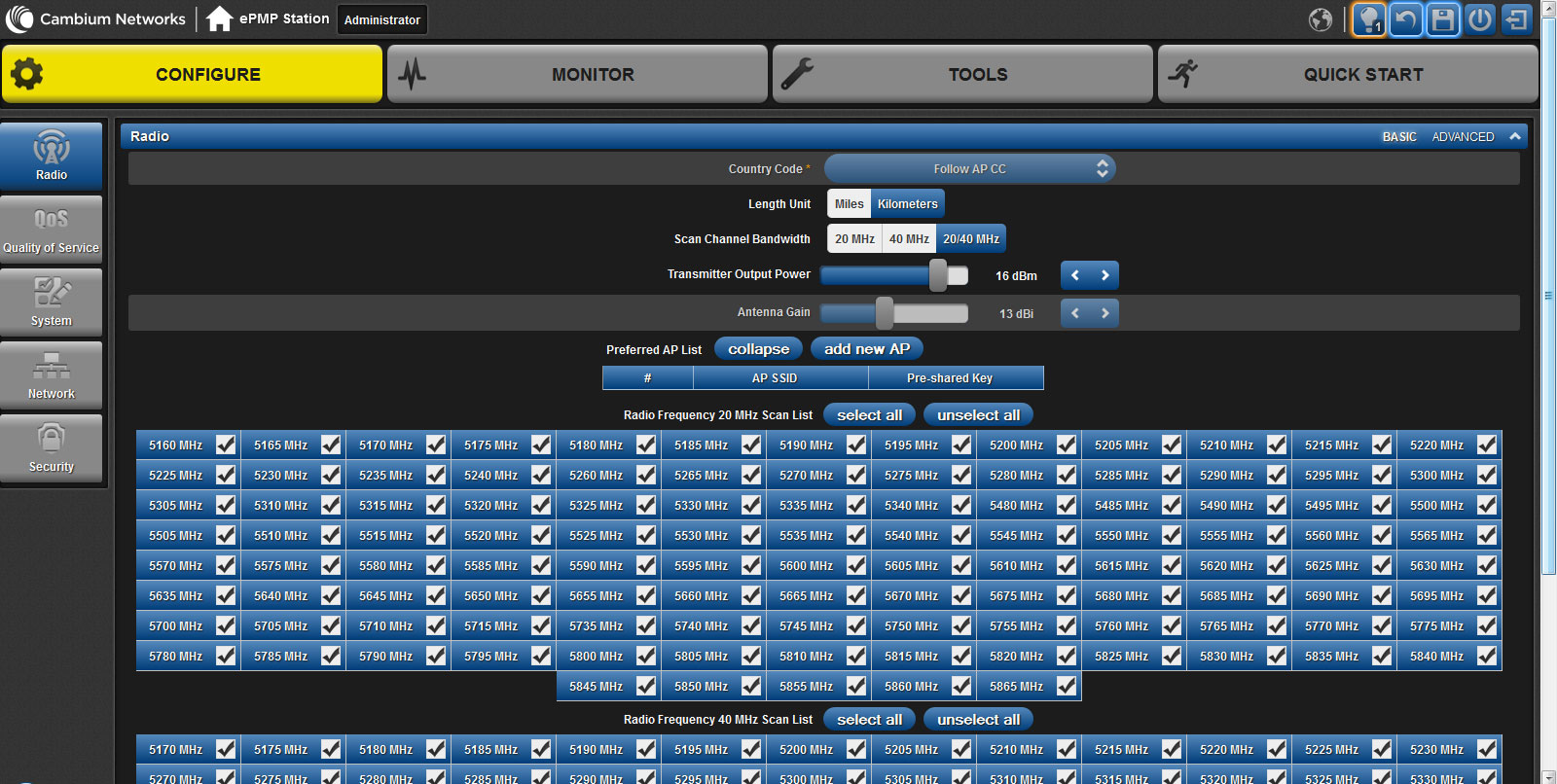 Настройки вкладки Radio web-интерфейса ePMP 1000 Integrated Radio Настройки вкладки Radio web-интерфейса ePMP 1000 Integrated Radio