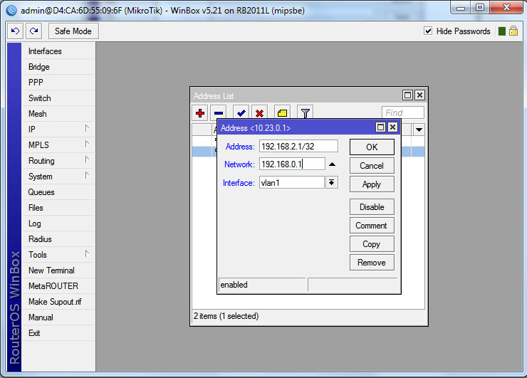 присвоєння IP адреси віртуальному інтерфейсу присвоение IP адреса виртуальному интерфейсу