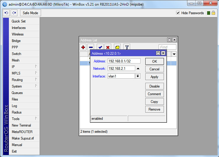 присвоєння IP адреси віртуальному інтерфейсу присвоение IP адреса виртуальному интерфейсу