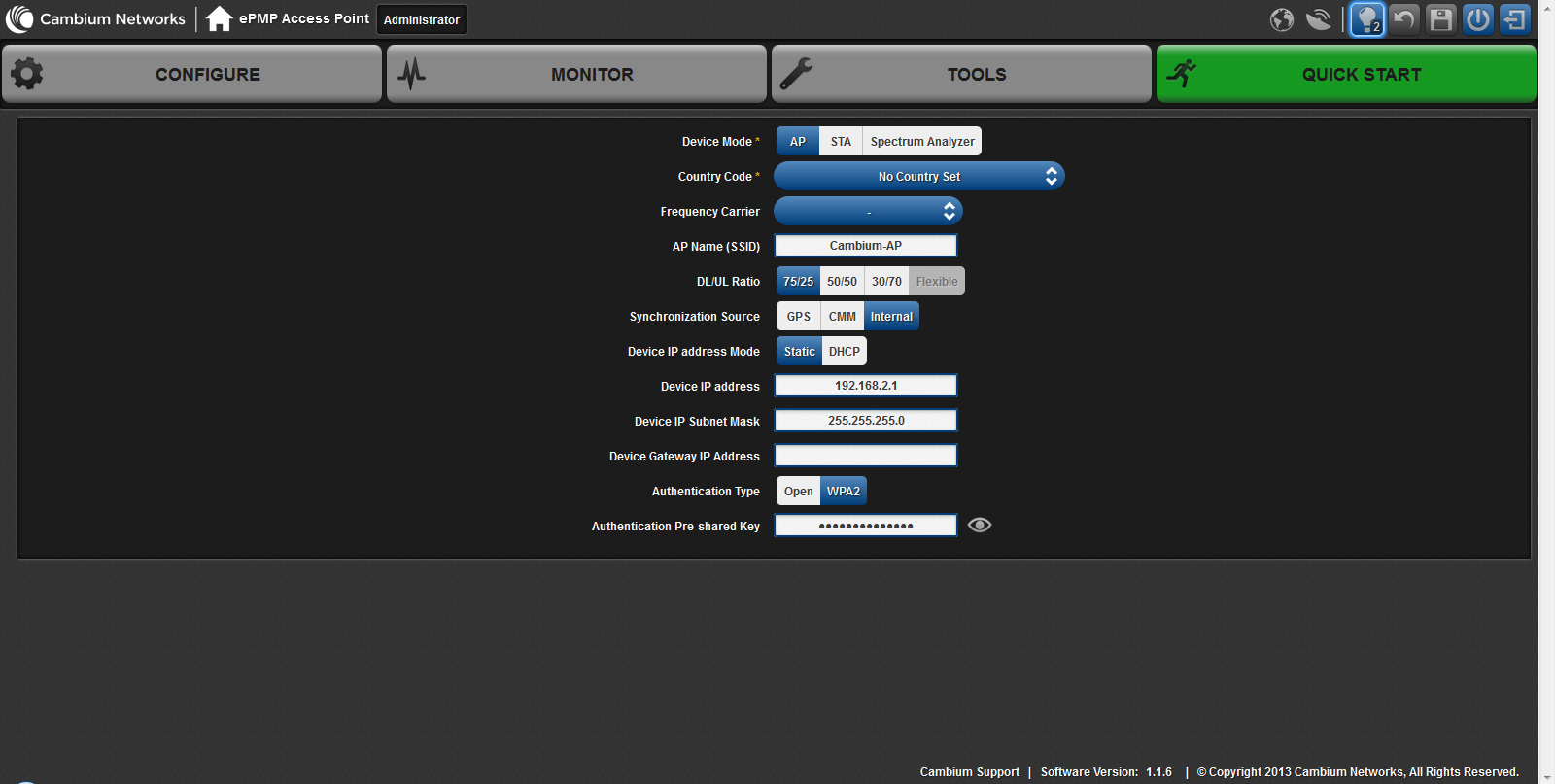 Управление сетью по протоколу HTTPs, вкладка quick start Управление сетью по протоколу HTTPs, вкладка quick start