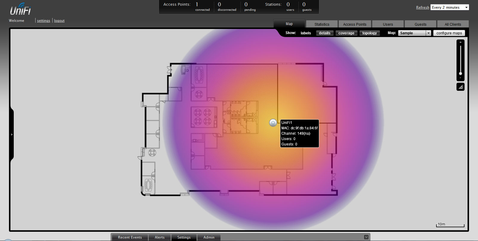 Ubiquiti UniFi Controller MAP Ubiquiti UniFi Controller MAP