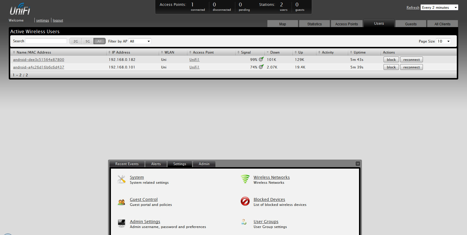 Ubiquiti UniFi Controller Settings Ubiquiti UniFi Controller Settings