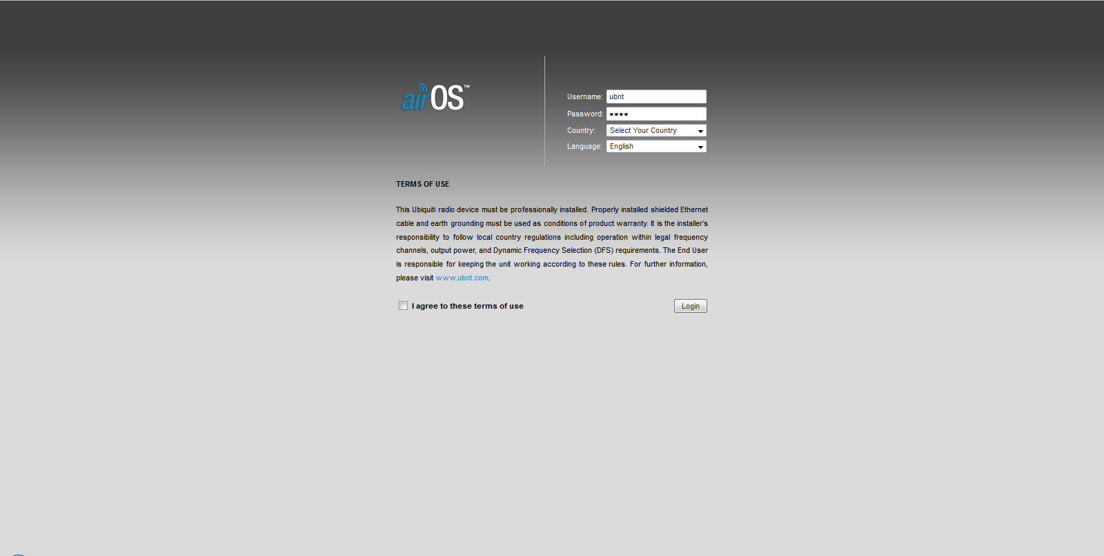airOS Ubiquiti airGateway airOS Ubiquiti airGateway