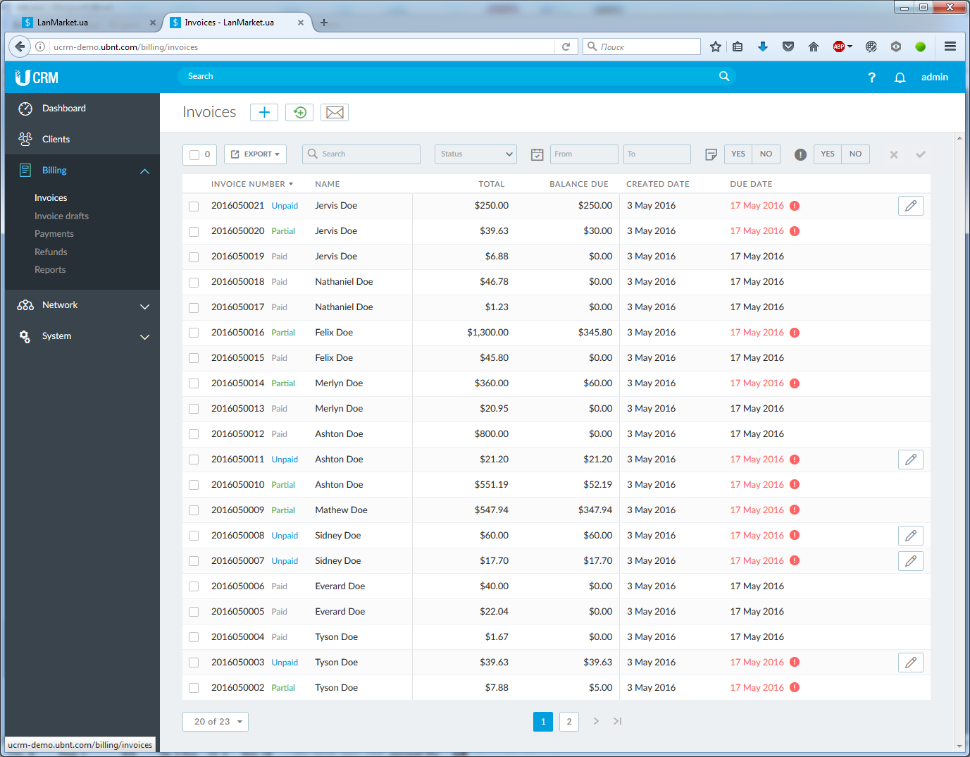 Знакомство с UCRM: программный комплекс для управления сетью WISP на базе решений Ubiquiti  Знакомство с UCRM: программный комплекс для управления сетью WISP на базе решений Ubiquiti