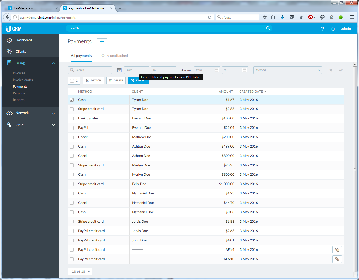 Знакомство с UCRM: программный комплекс для управления сетью WISP на базе решений Ubiquiti  Знакомство с UCRM: программный комплекс для управления сетью WISP на базе решений Ubiquiti